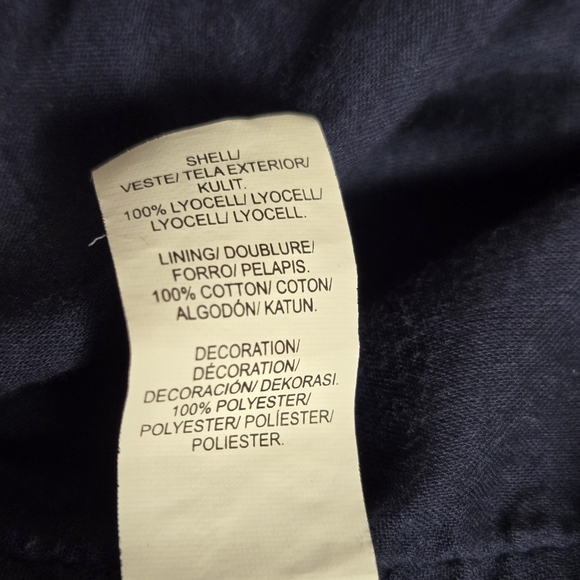 Lucky Brand Blue Embroidered Boho Denim Style Cardigan Jacket Women’s Size M - Picture 14 of 15